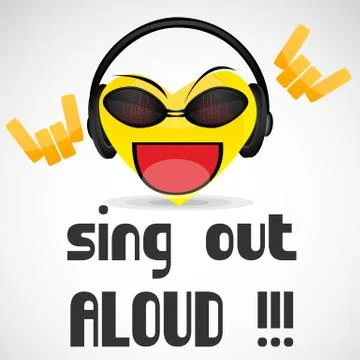 Sing out loud Illustrazione stock