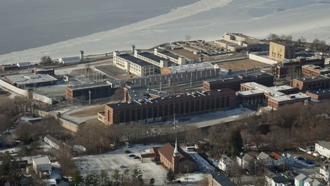 Sing Sing Prison (aerial) Stock Footage 101666419