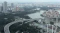 Singapore 001 - Singapore Flyer Wheel in a cloudy day HD Footage