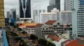Singapore 006 - Singapore Skyline from China Town in New Year Eve Holiday HD Footage