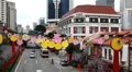Singapore 009 - Urban traffic in China Town, Singapore, Chinese New Year's Eve HD Footage