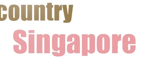 Singapore Animated Tag Cloud Isolated Stock Footage 107232562
