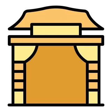 Singapore arch icon vector flat Stockillustratie