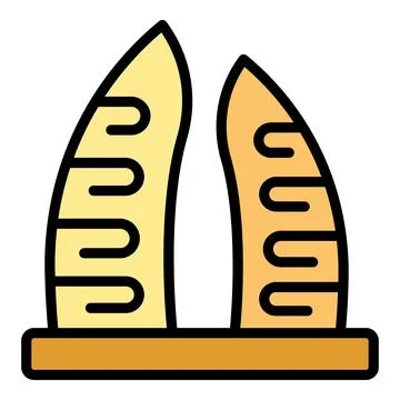 Singapore architecture icon vector flat Stock Illustration