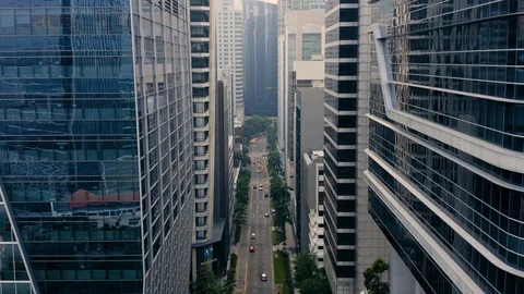 Singapore CBD roads Stock Footage 107577005