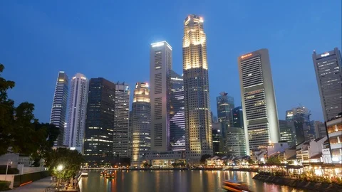 Singapore CBD Timelapse Stock Footage 106417843