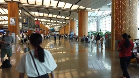 Singapore Changi Terminal 2 Hyperlapse Stock Footage 122440720