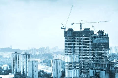 Singapore construction Foto stock