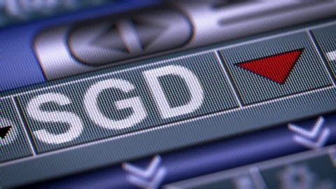 Singapore dollar. Down. Looping. Stock Footage 74244599