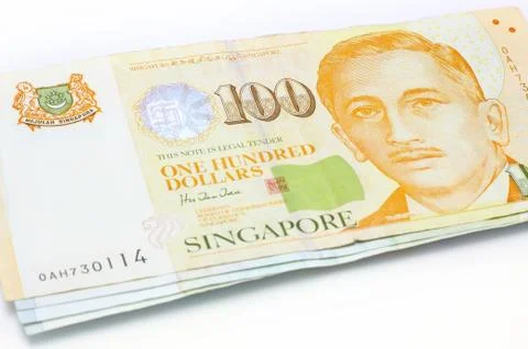 Singapore dollar notes Stock Photos