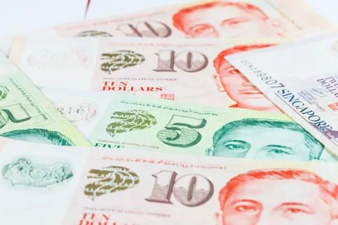 Singapore dollars note Stock Photos