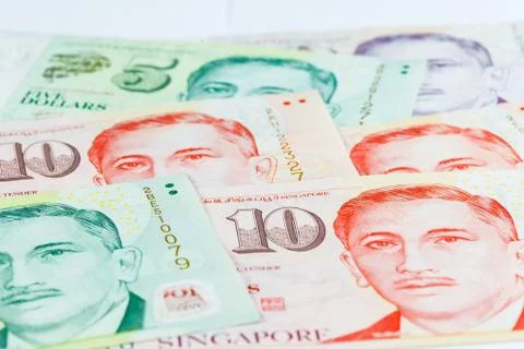 Singapore dollars note Stock Photos