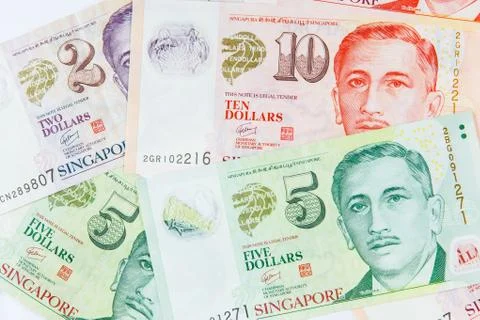 Singapore dollars note Stock Photos