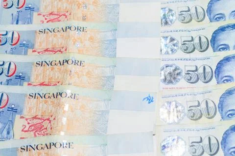 Singapore dollars note Stock Photos