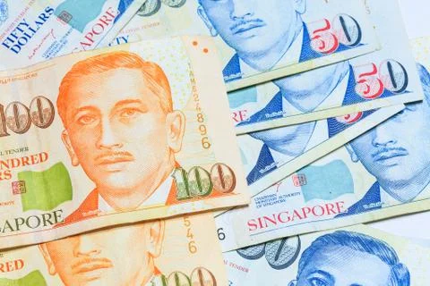 Singapore dollars note Stock Photos