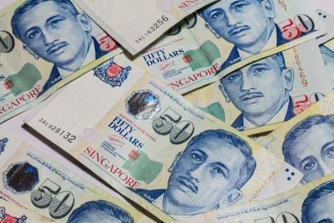 Singapore dollars note Stock Photos