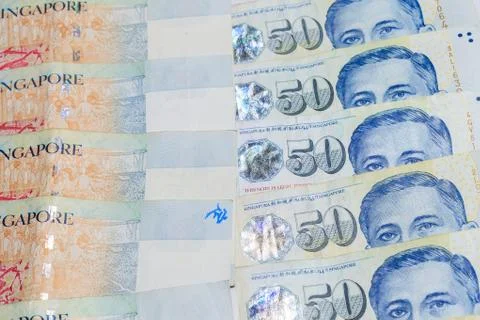 Singapore dollars note Stock Photos