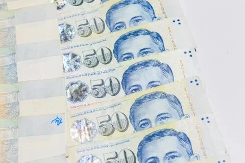 Singapore Dollars Note Stock Photos