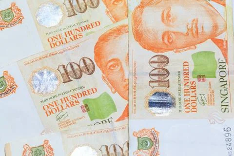Singapore Dollars Note Stock Photos