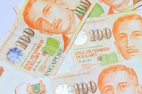 Singapore Dollars Note Stock Photos