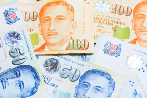 Singapore Dollars Note Stock Photos