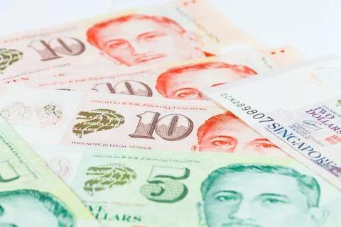 Singapore Dollars Note Stock Photos