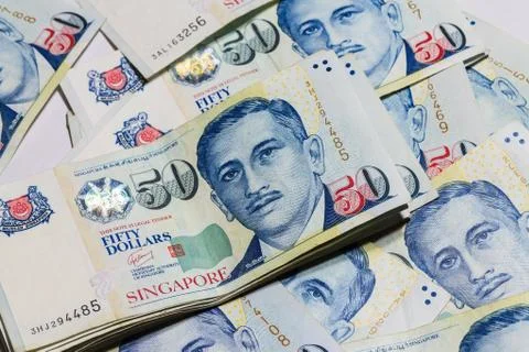 Singapore Dollars Note Stock Photos
