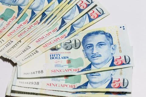 Singapore Dollars Note Stock Photos