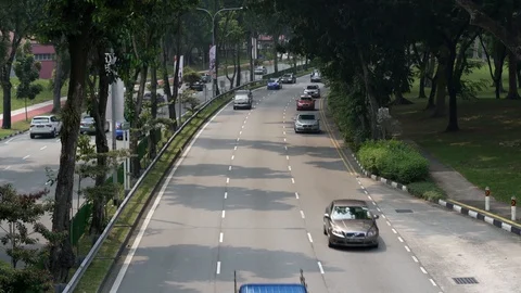 Singapore Down Town Day Time View  Main Attractions Buildings Stock Footage 128574633