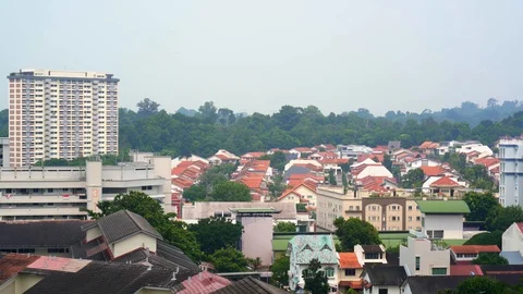 Singapore Down Town Day Time View  Main Attractions Buildings Stock Footage 128574667