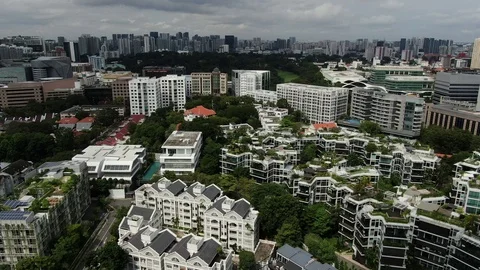 Singapore Drone Video stock 122198224