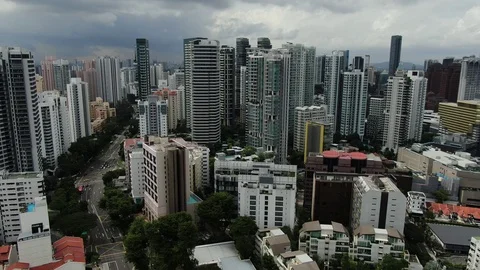 Singapore Drone Stock Footage 122198306