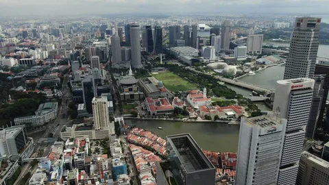 Singapore Drone Video stock 122200294
