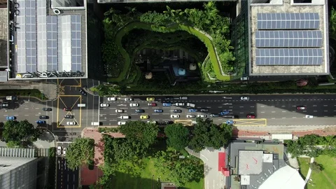 Singapore Drone Video stock 122200435