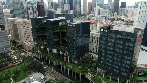 Singapore Drone Video stock 122200455