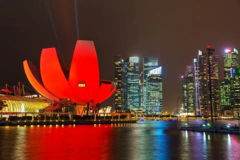 Singapore financial district Stock Photos