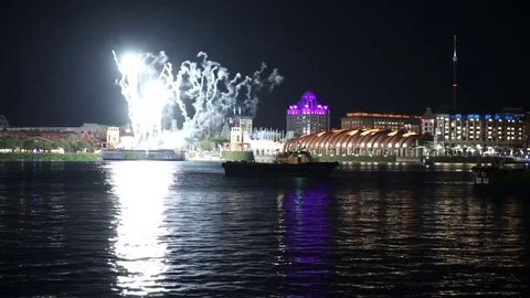 Singapore firework 動画素材 72270758
