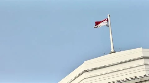 Singapore Flag Stock Footage 8517934