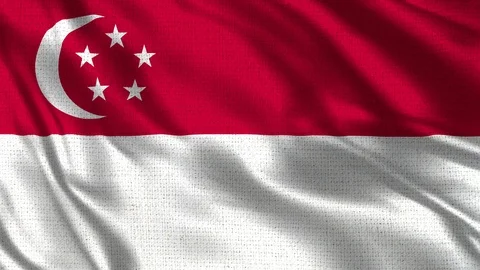 Singapore Flag Stock Footage 92648095