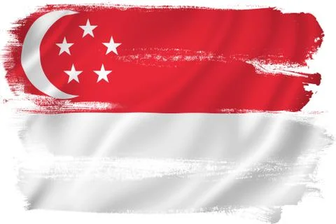 Singapore flag Stock Illustration