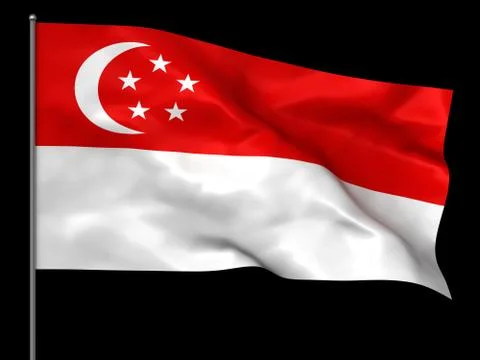Singapore flag Stock Illustration
