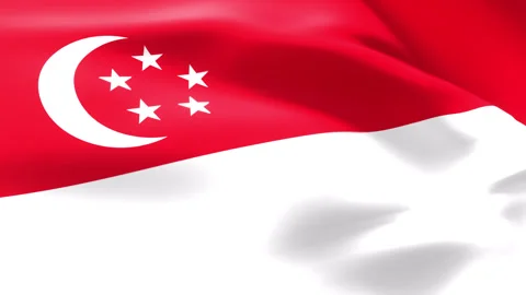 Singapore Flag Looping Animation Background Stock Footage 251817058