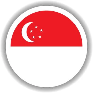 Singapore flag round shape Illustrazione stock