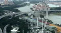 Singapore Flyer Skyline Highway Freeway Corporate Commuters Crowded Busy Street HD Footage