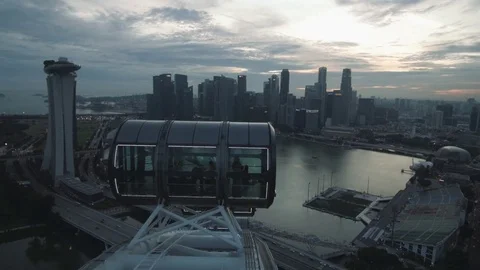 The Singapore Flyer - A View From The Top Stock Footage 76884472