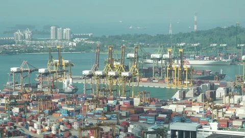 Singapore harbor 動画素材 72270894