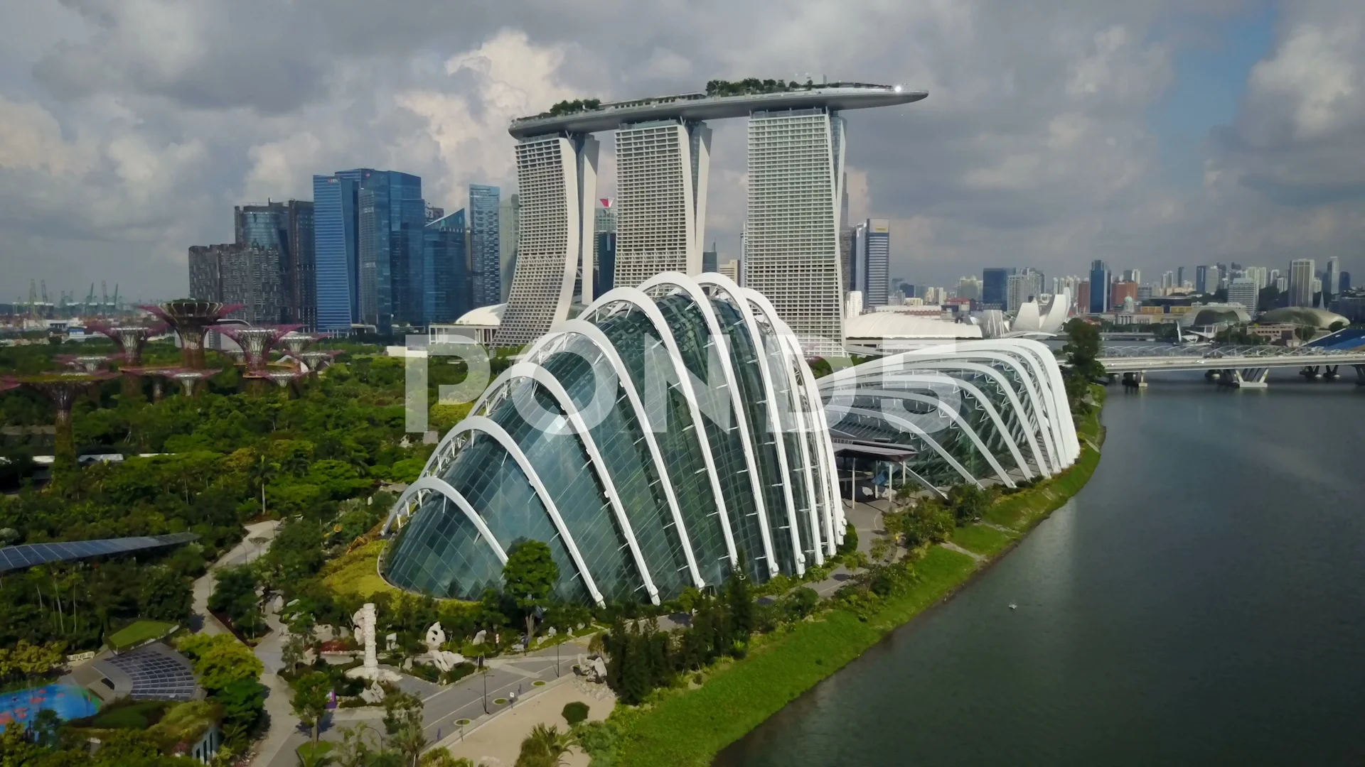 Singapore landmarks and modern skyline Stock Video Pond5