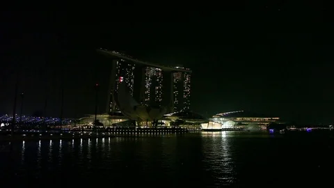 Singapore Light Show Stock Footage 104418383