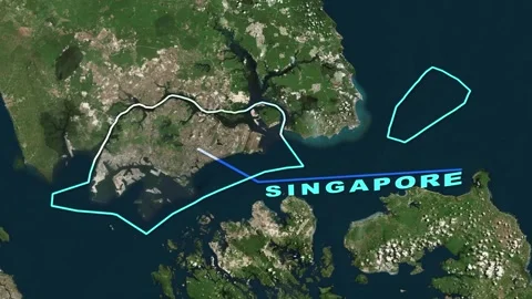 Singapore Map Animation Stock Footage 273877179