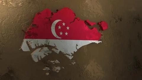 Singapore Map Stock Footage 277926597